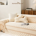 Geometric Plush Machine Washable Sofa Cover