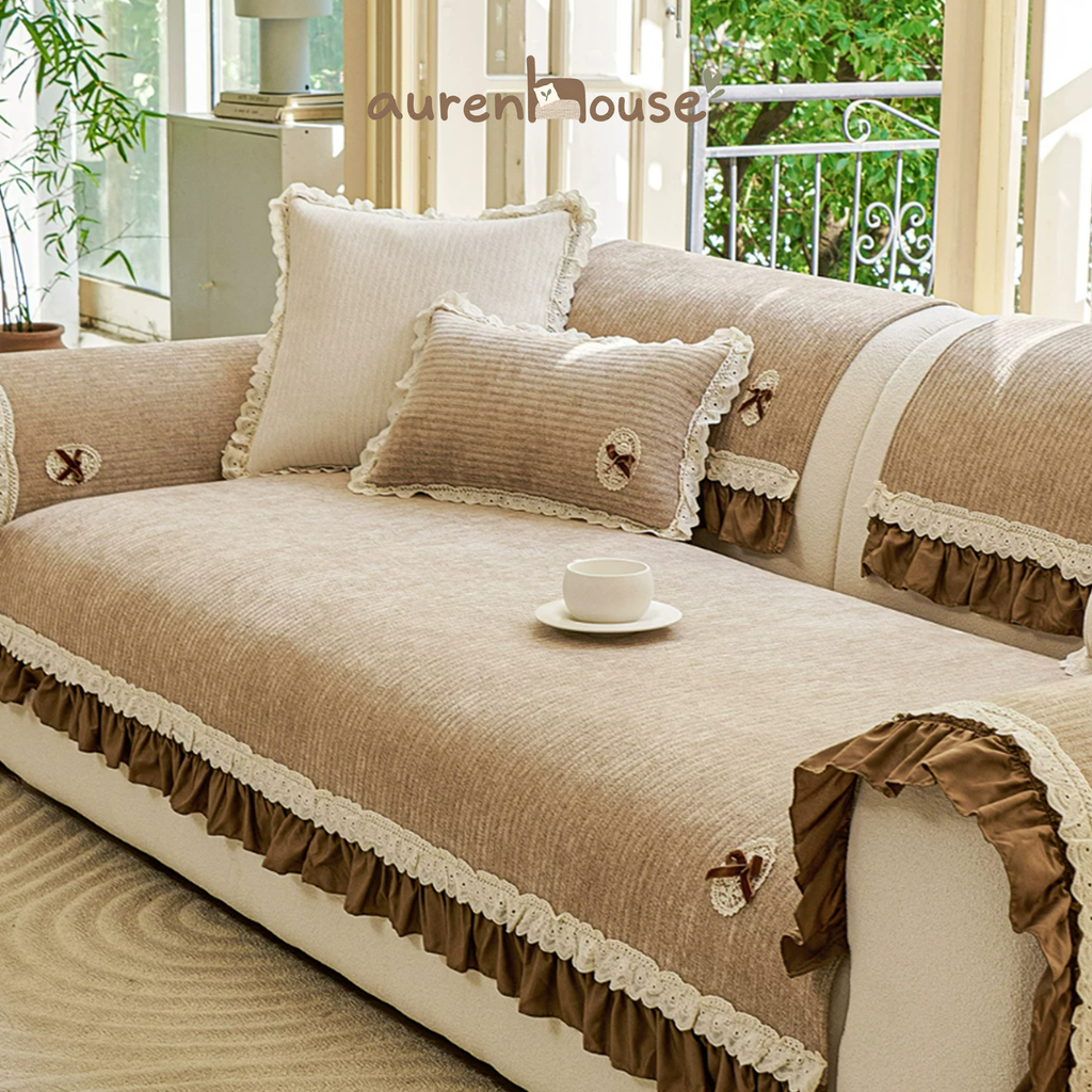 French Chenille Non-Slip Sofa Cushion