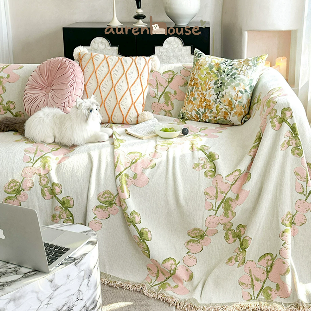 Fresh Chenille Jacquard Sofa Throw Cover