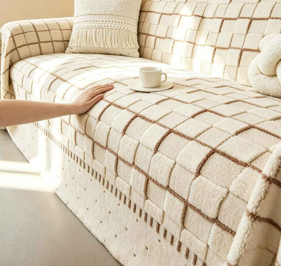 Plush Full Coverage Sofa Protector