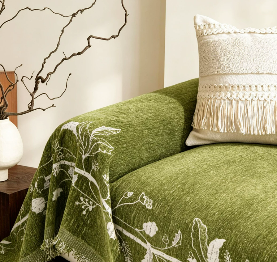 Retro Full Coverage Sofa Cover Blanket