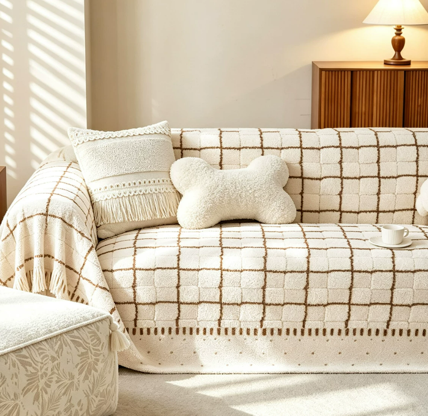 Plush Full Coverage Sofa Protector