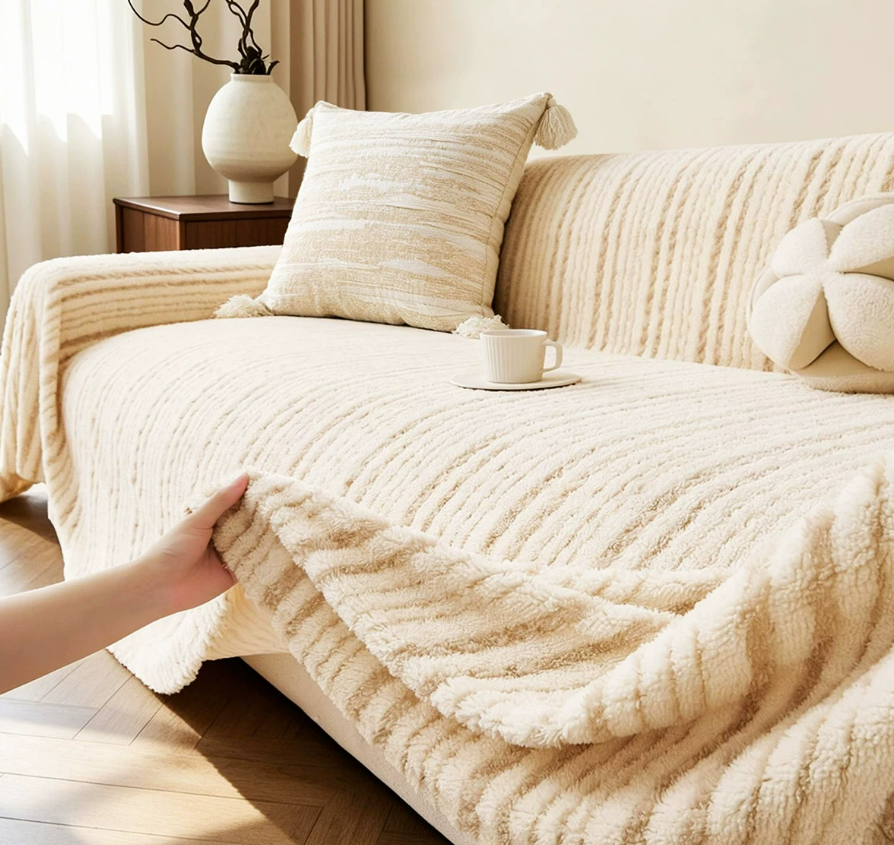 Vintage Plush Full Coverage Sofa Protector