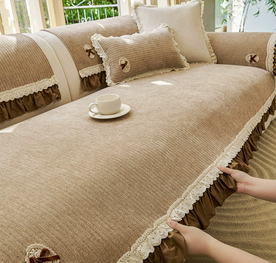 French Chenille Non-Slip Sofa Cushion