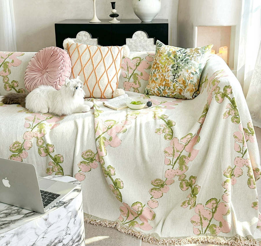 Fresh Chenille Jacquard Sofa Throw Cover
