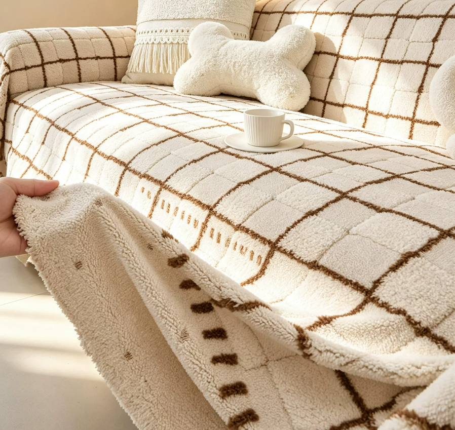 Plush Full Coverage Sofa Protector