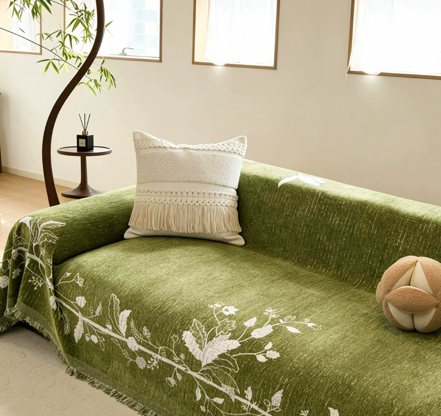 Retro Full Coverage Sofa Cover Blanket