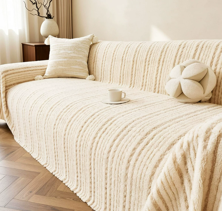 Vintage Plush Full Coverage Sofa Protector