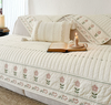 Country Embroidered Cotton Sofa Cover