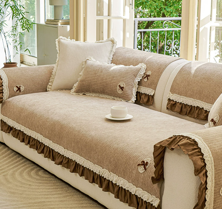 French Chenille Non-Slip Sofa Cushion